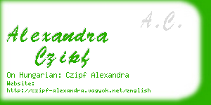 alexandra czipf business card